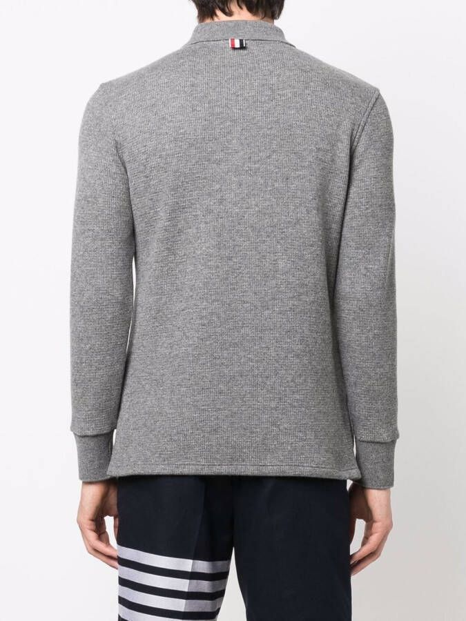 Thom Browne Poloshirt met lange mouwen Grijs