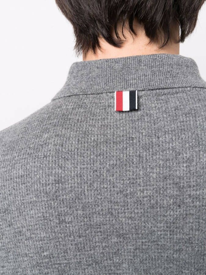 Thom Browne Poloshirt met lange mouwen Grijs