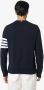 Thom Browne Pullover Sweatshirt With Engineered 4-Bar Stripe Blauw - Thumbnail 4