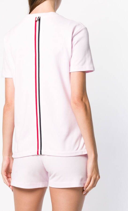 Thom Browne "Relaxed Fit Short Sleeve Tee With Red Roze