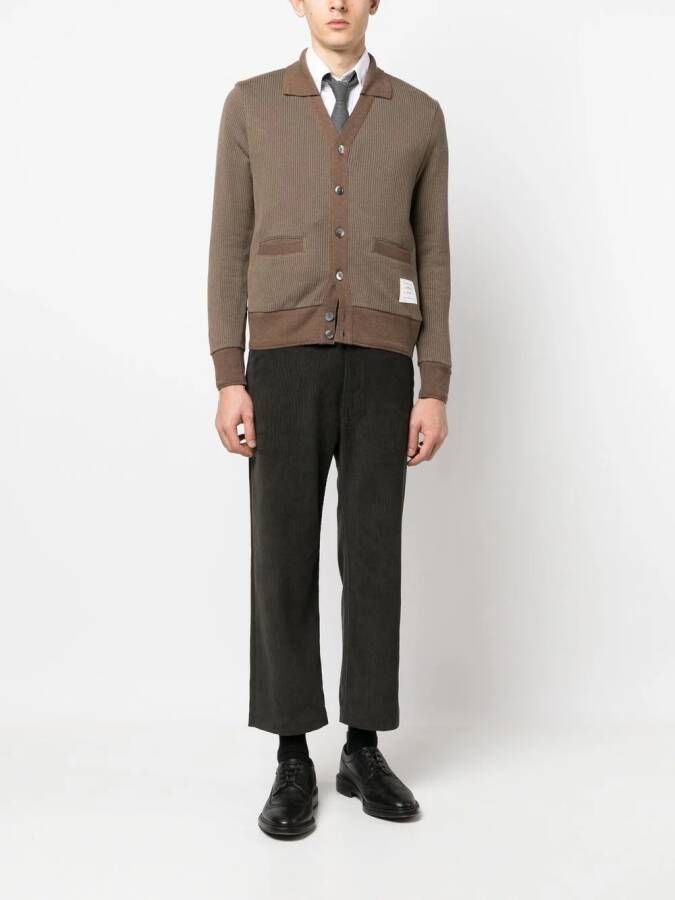 Thom Browne Ribfluwelen broek Bruin