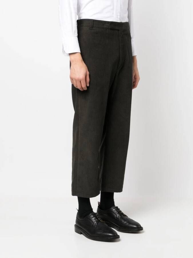 Thom Browne Ribfluwelen broek Bruin