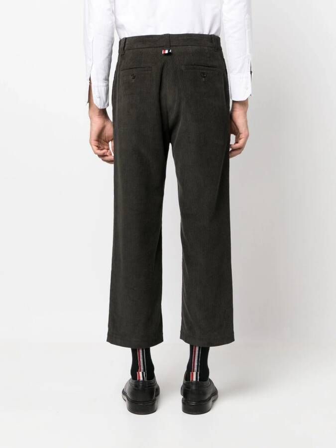 Thom Browne Ribfluwelen broek Bruin