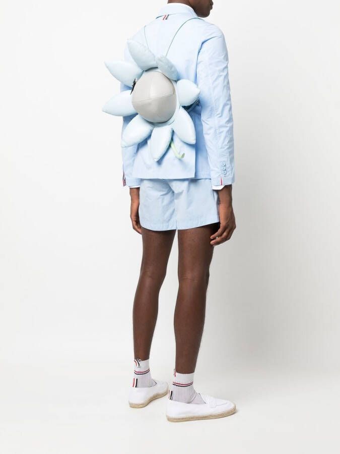 Thom Browne Rugzak van bewerkt leer Blauw