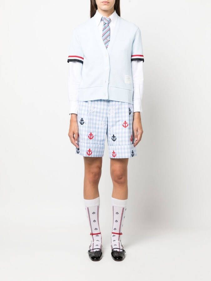 Thom Browne Vest met korte mouwen Blauw