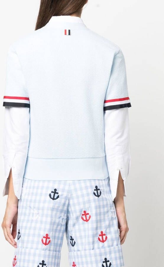 Thom Browne Vest met korte mouwen Blauw