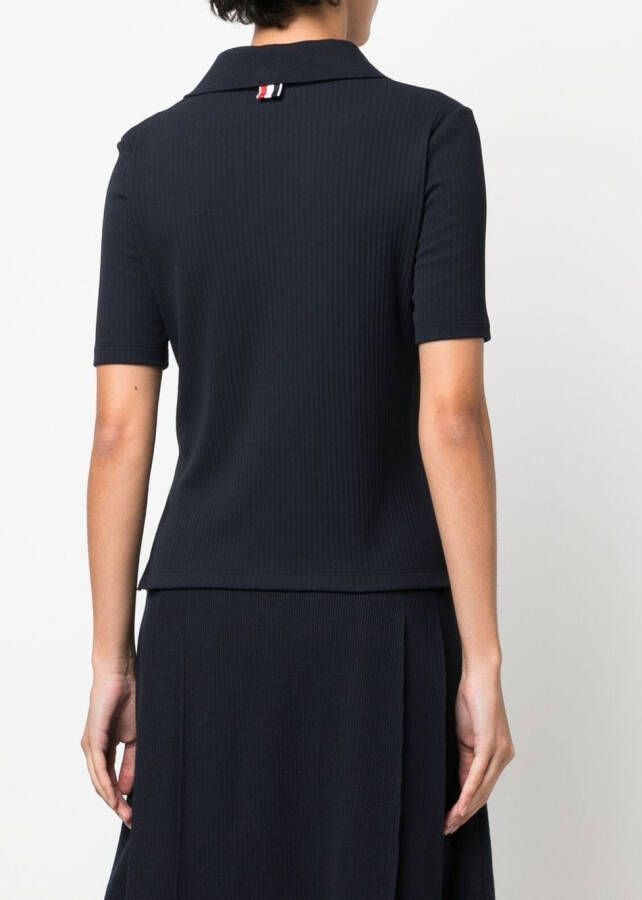 Thom Browne Poloshirt met korte mouwen Blauw