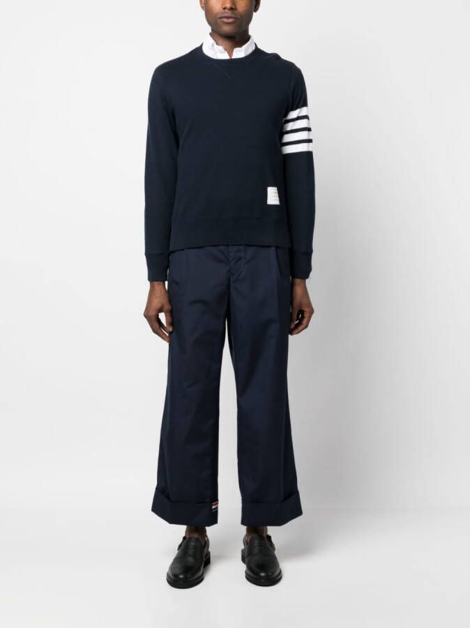 Thom Browne Pantalon met RWB-streep Blauw