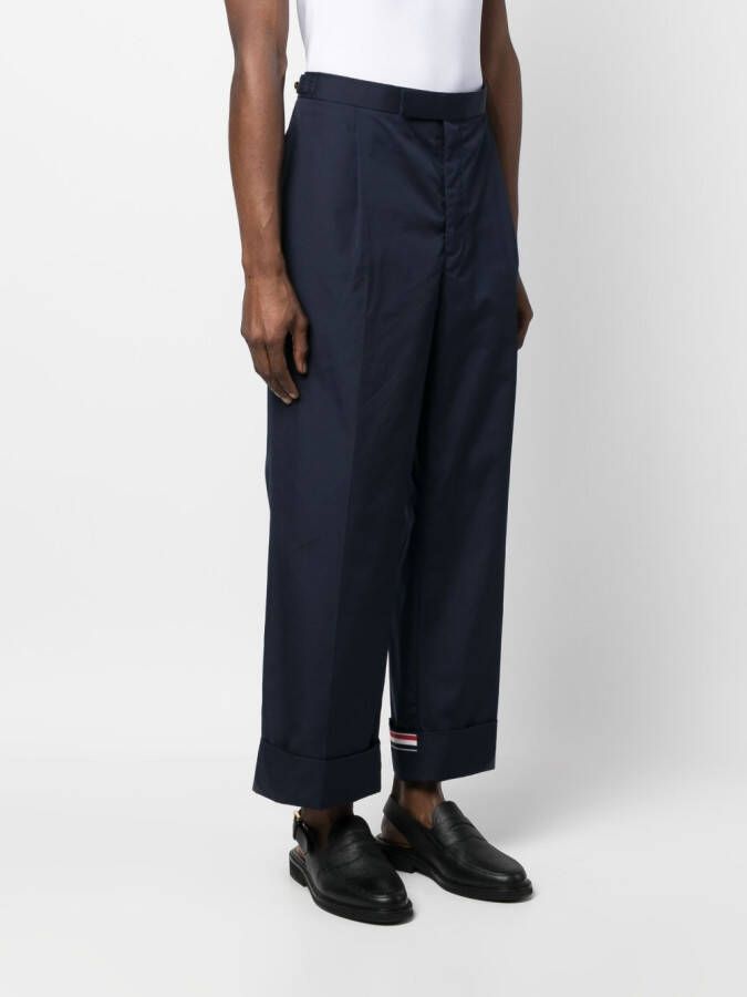 Thom Browne Pantalon met RWB-streep Blauw