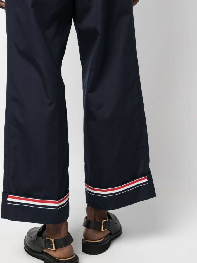 Thom Browne Pantalon met RWB-streep Blauw