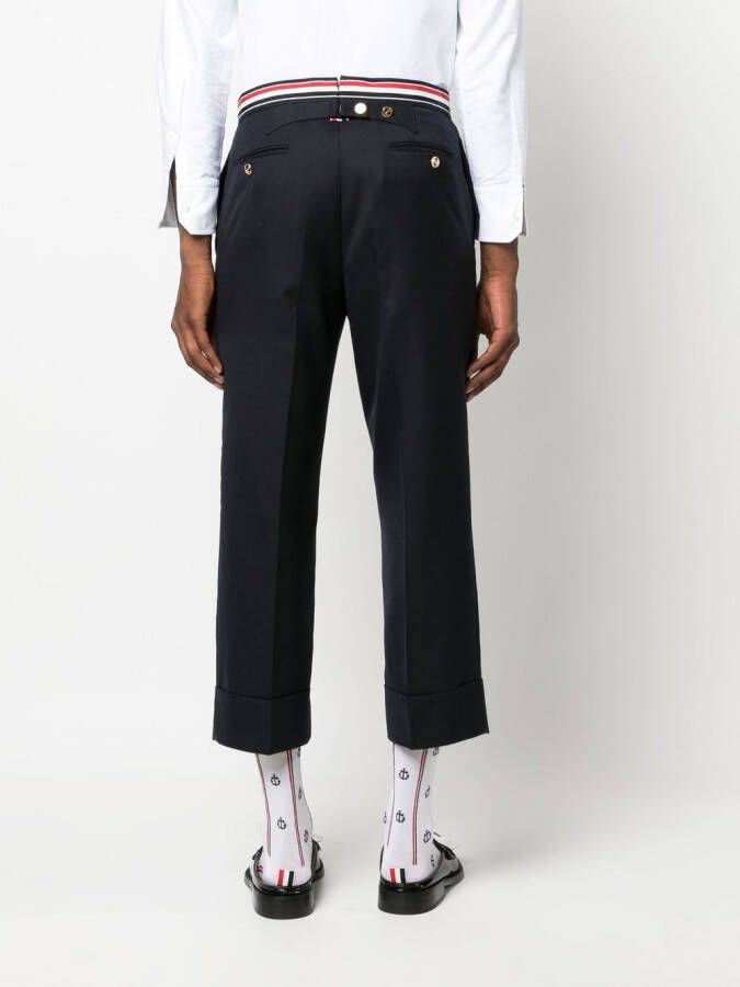 Thom Browne Cropped pantalon Blauw