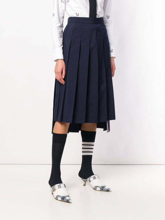 Thom Browne School Uniform Pleated Skirt Blauw
