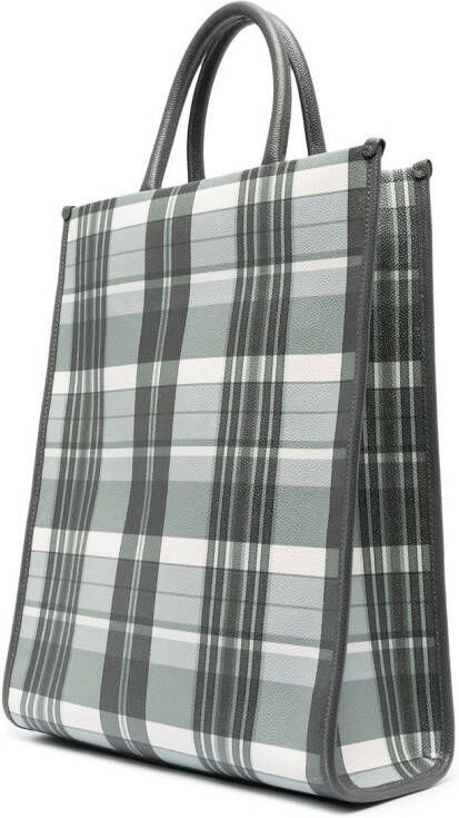 Thom Browne Shopper met 4 strepen Grijs