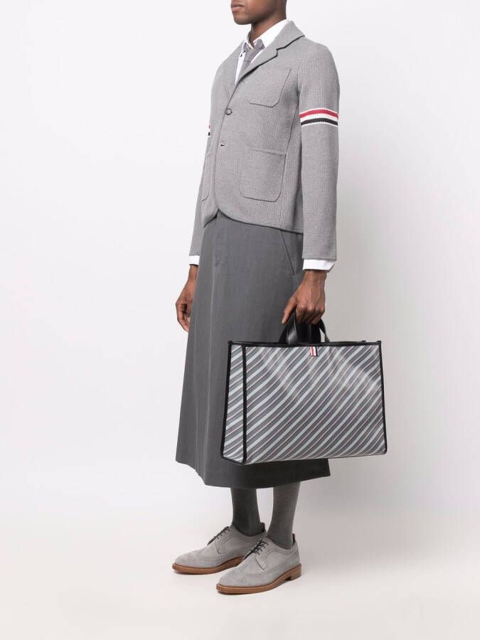 Thom Browne Shopper met monogram Grijs