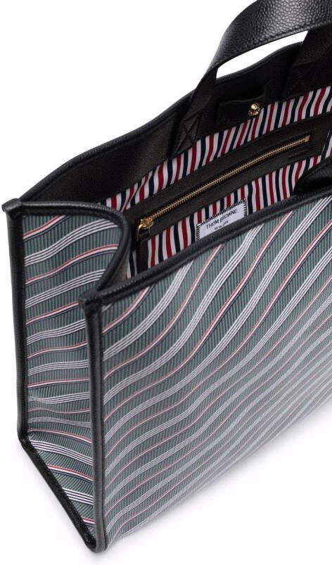 Thom Browne Shopper met monogram Grijs