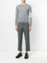 Thom Browne Short Crewneck Pullover With 4-Bar Stripe In Light Grey Cashmere Grijs - Thumbnail 2
