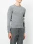 Thom Browne Short Crewneck Pullover With 4-Bar Stripe In Light Grey Cashmere Grijs - Thumbnail 3