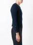 Thom Browne Short Crewneck Pullover With 4-Bar Stripe In Navy Blue Cashmere Blauw - Thumbnail 3