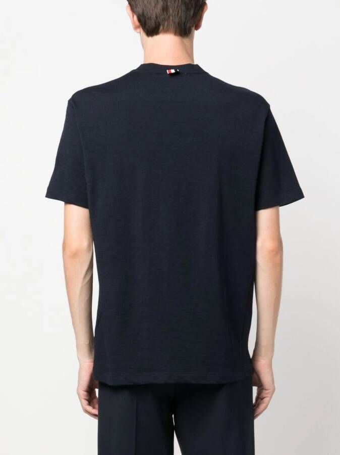 Thom Browne T-shirt met logopatch Blauw