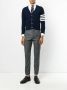 Thom Browne short V-hals vest met 4-strepen streep in rood kasjmier Blauw - Thumbnail 2