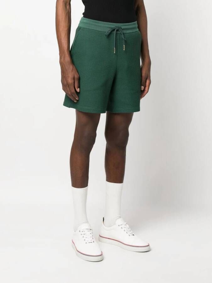 Thom Browne Shorts met wafel-effect en trekkoord Groen