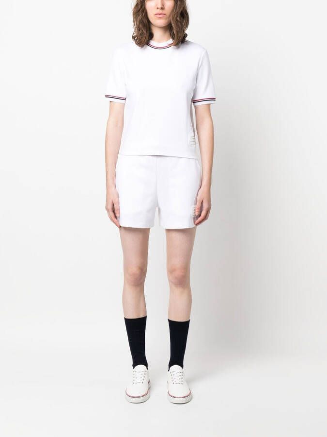 Thom Browne Shorts met logopatch Wit