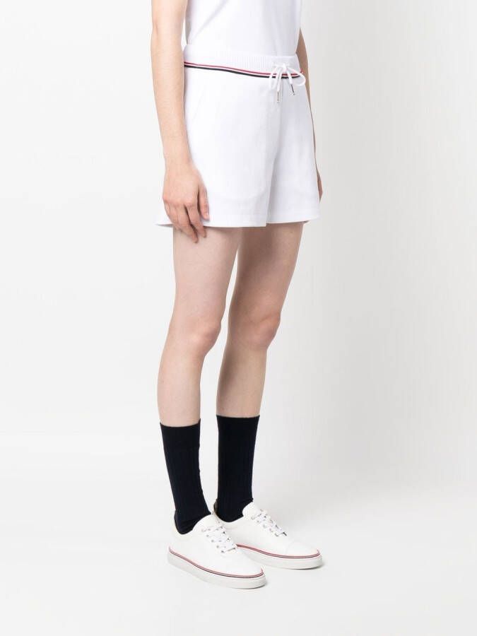 Thom Browne Shorts met logopatch Wit