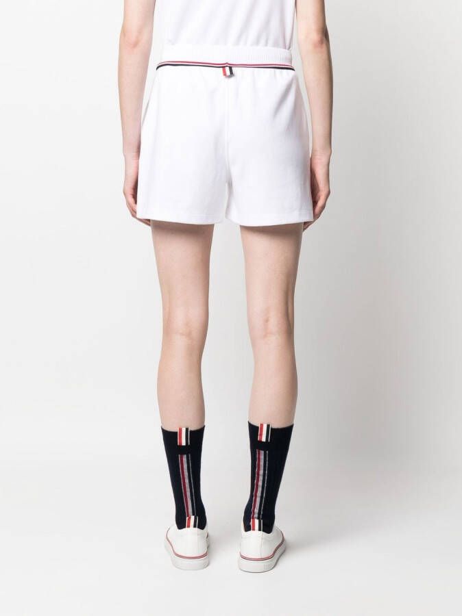 Thom Browne Shorts met logopatch Wit