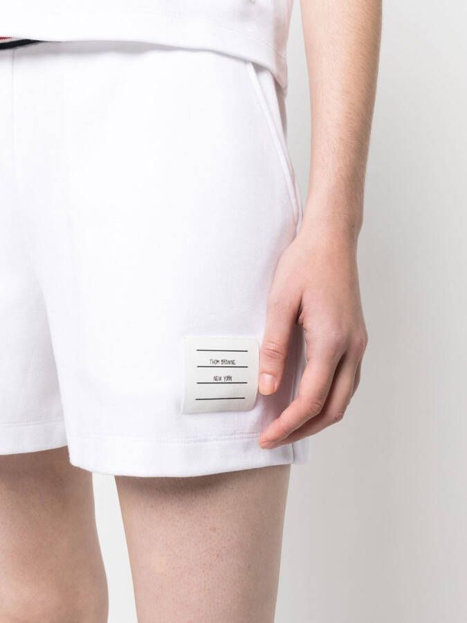 Thom Browne Shorts met logopatch Wit