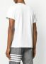Thom Browne Side Slit Relaxed Fit Short Sleeve Jersey Tee Wit - Thumbnail 4