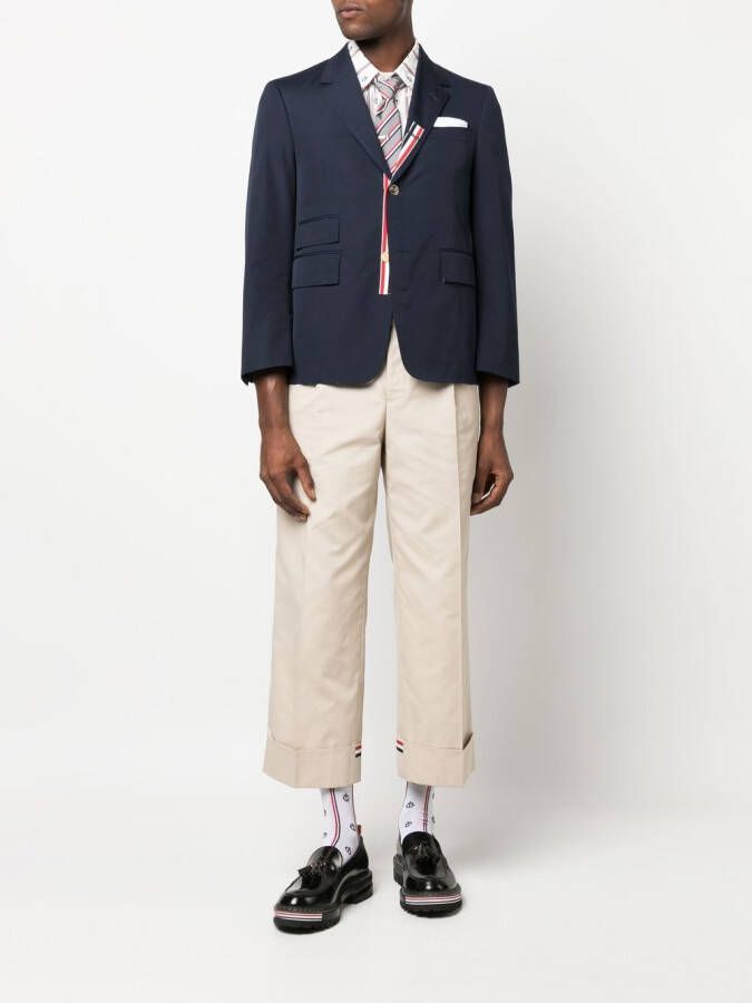Thom Browne Blazer met enkele rij knopen Blauw