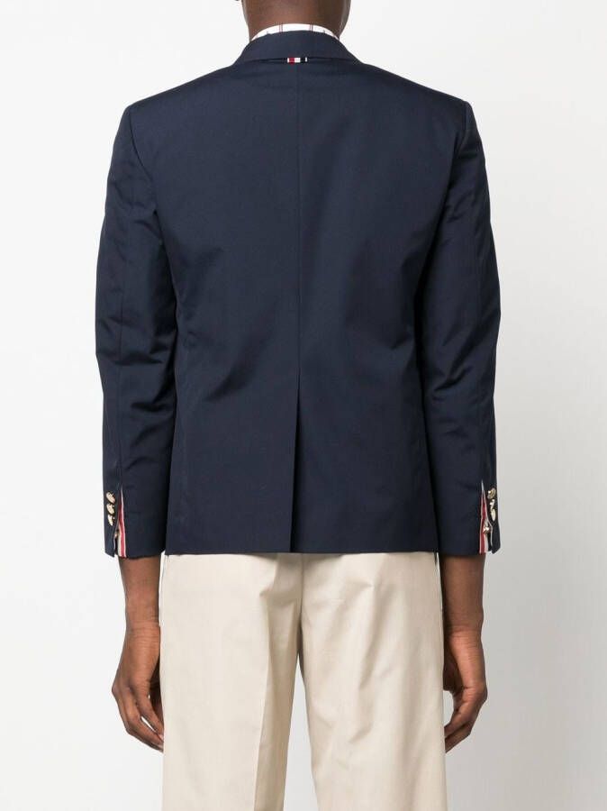 Thom Browne Blazer met enkele rij knopen Blauw
