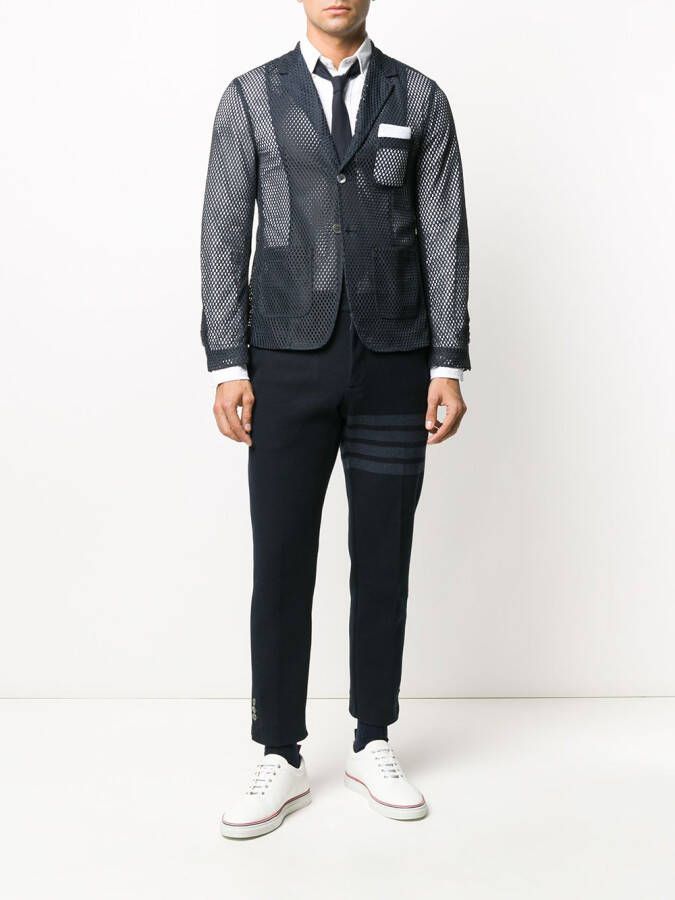 Thom Browne 4-Bar slim-fit tonale broek Blauw