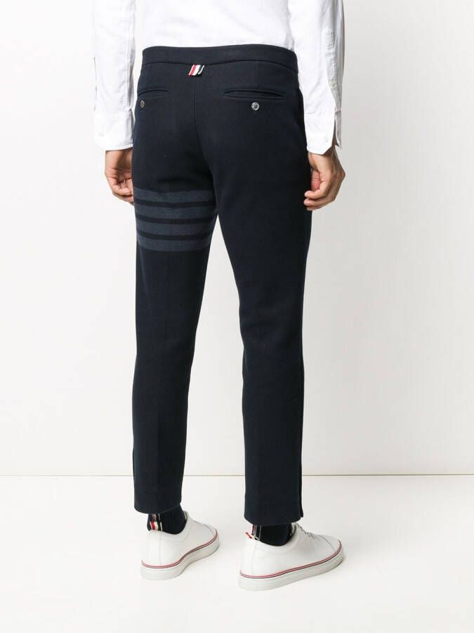 Thom Browne 4-Bar slim-fit tonale broek Blauw