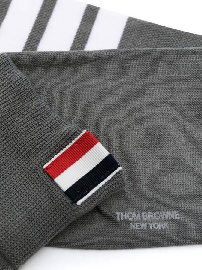 Thom Browne Sokken met vier strepen Grijs