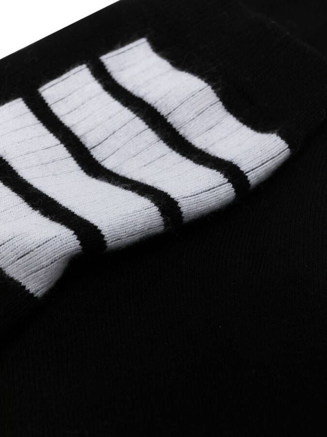 Thom Browne Sokken met vier strepen Zwart