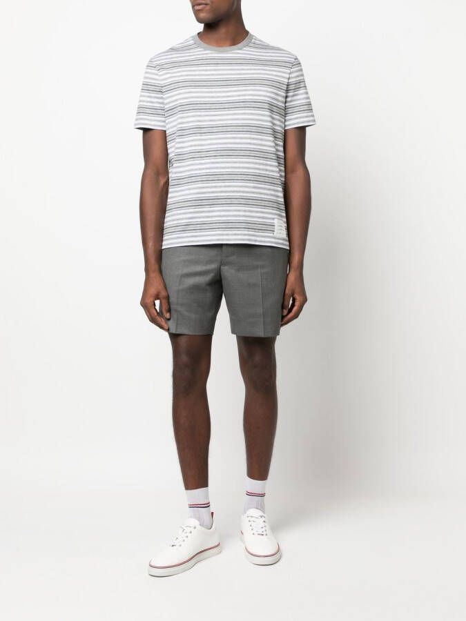 Thom Browne Gestreept T-shirt Grijs