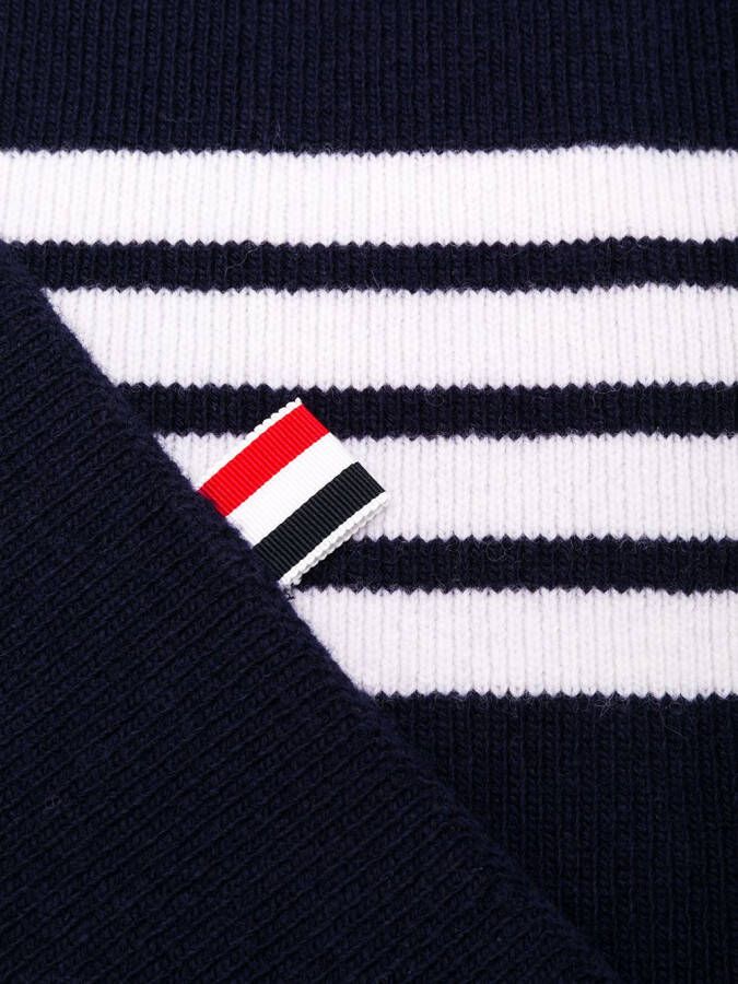Thom Browne striped scarf Blauw