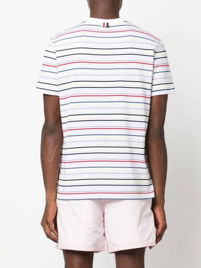 Thom Browne Gestreept T-shirt Wit