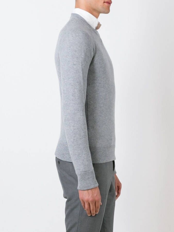 Thom Browne striped sleeve jumper Grijs