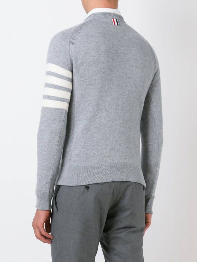 Thom Browne striped sleeve jumper Grijs
