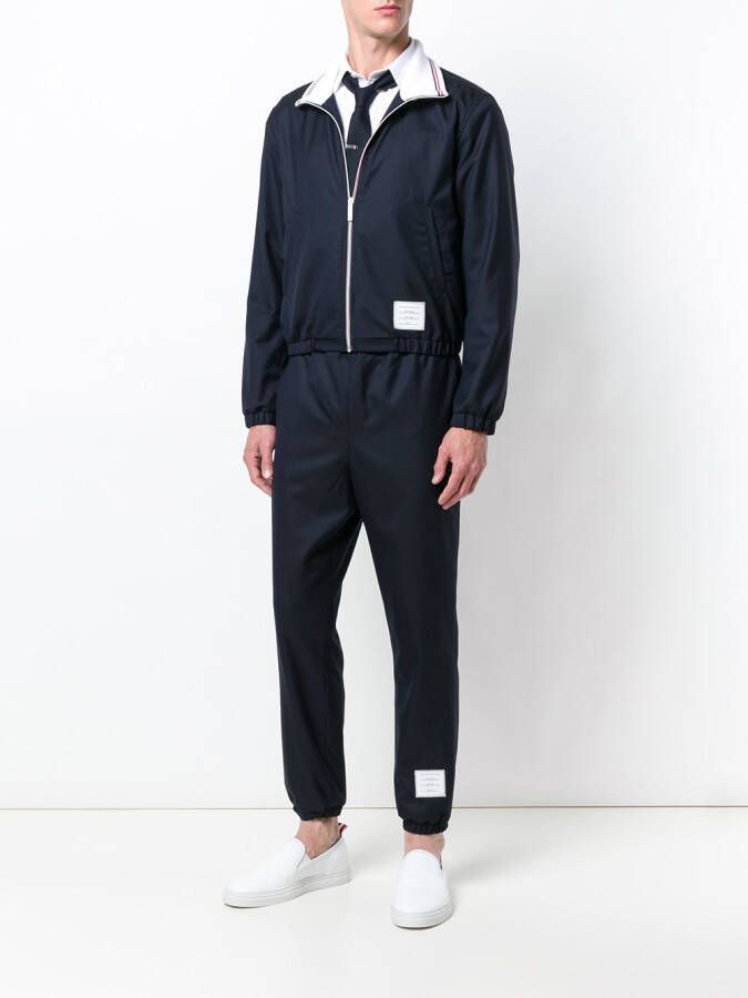 Thom Browne Wollen trainingsbroek met trekkoordtaille Blauw
