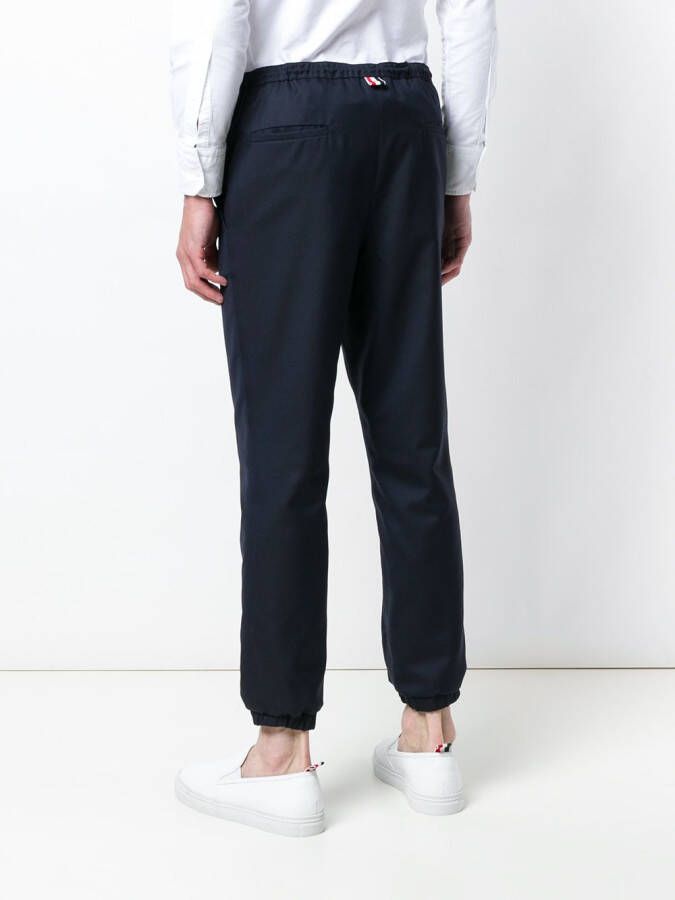 Thom Browne Wollen trainingsbroek met trekkoordtaille Blauw