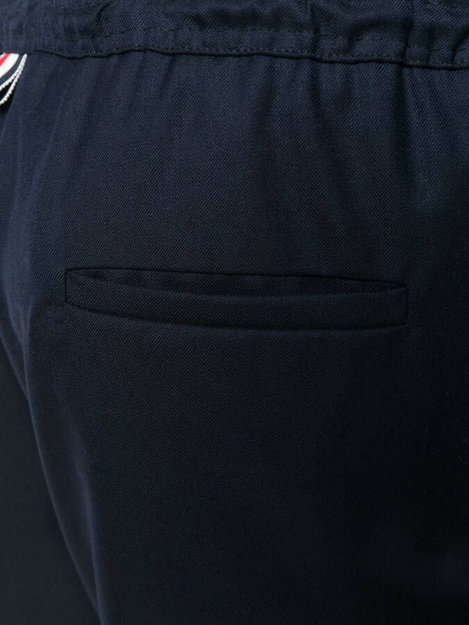 Thom Browne Wollen trainingsbroek met trekkoordtaille Blauw