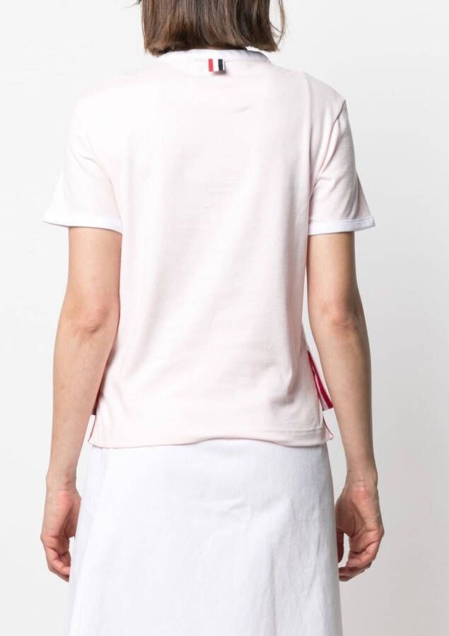 Thom Browne T-shirt met asymmetrische afwerking 680 LT PINK