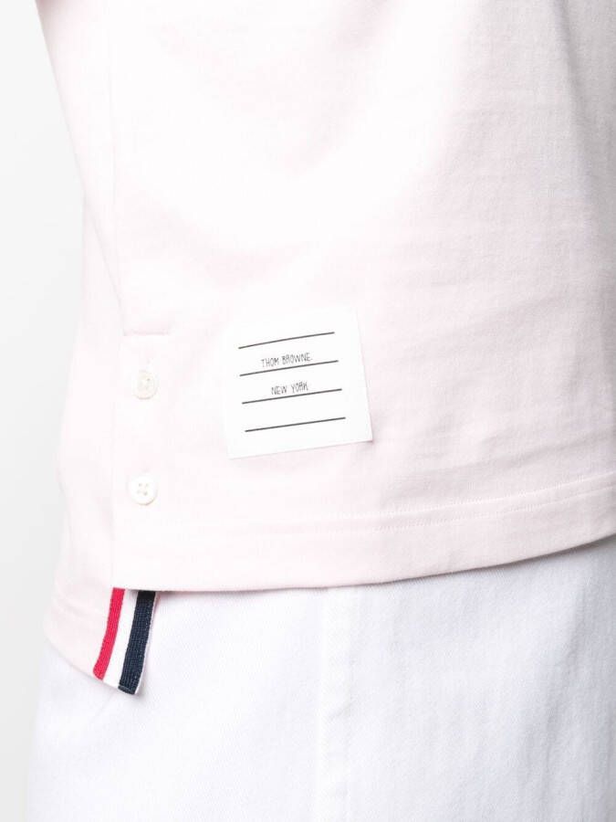 Thom Browne T-shirt met asymmetrische afwerking 680 LT PINK