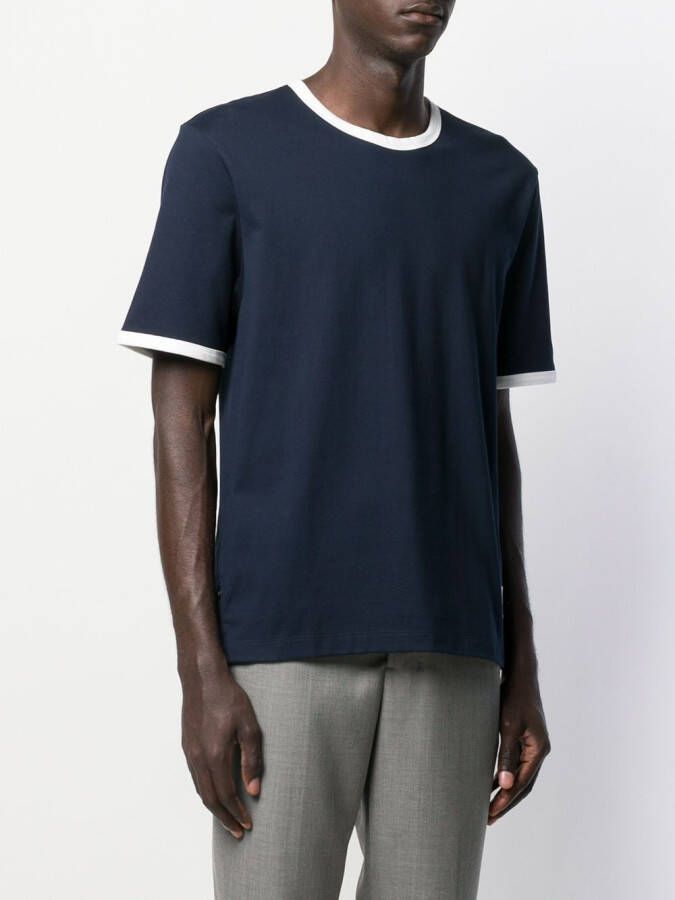 Thom Browne T-shirt met contrasterende afwerking Blauw