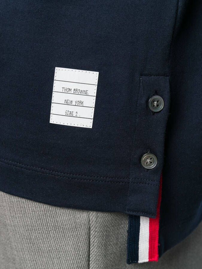 Thom Browne T-shirt met contrasterende afwerking Blauw