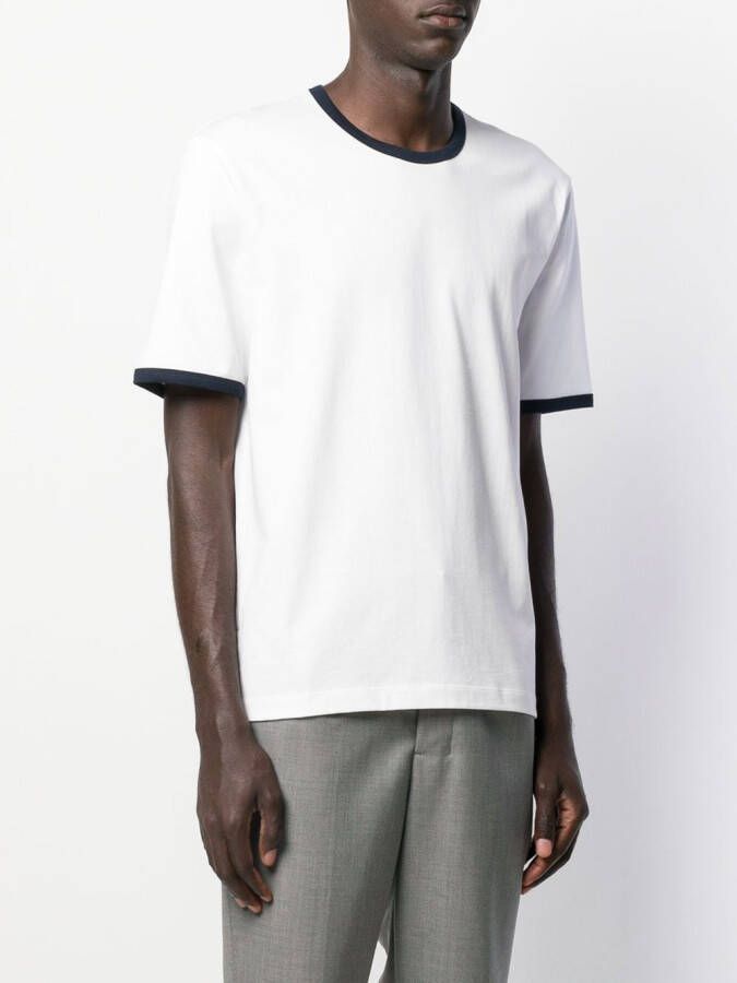 Thom Browne T-shirt met contrasterende afwerking Wit