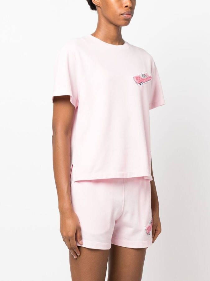 Thom Browne T-shirt met geborduurde auto Roze